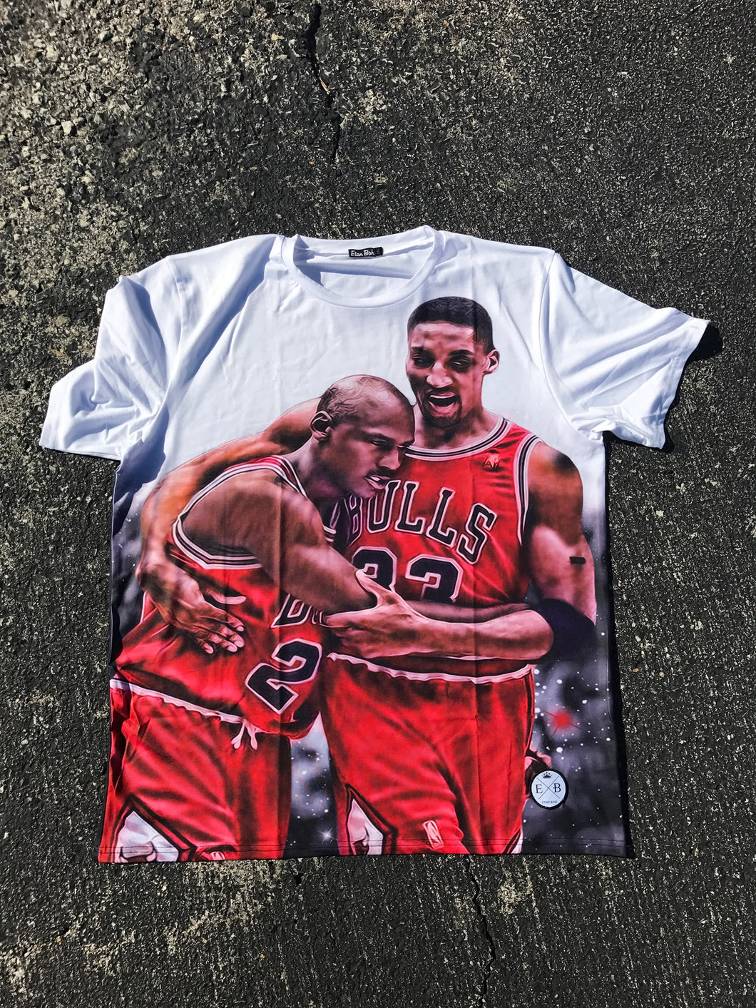 Double sided flu game - white tee